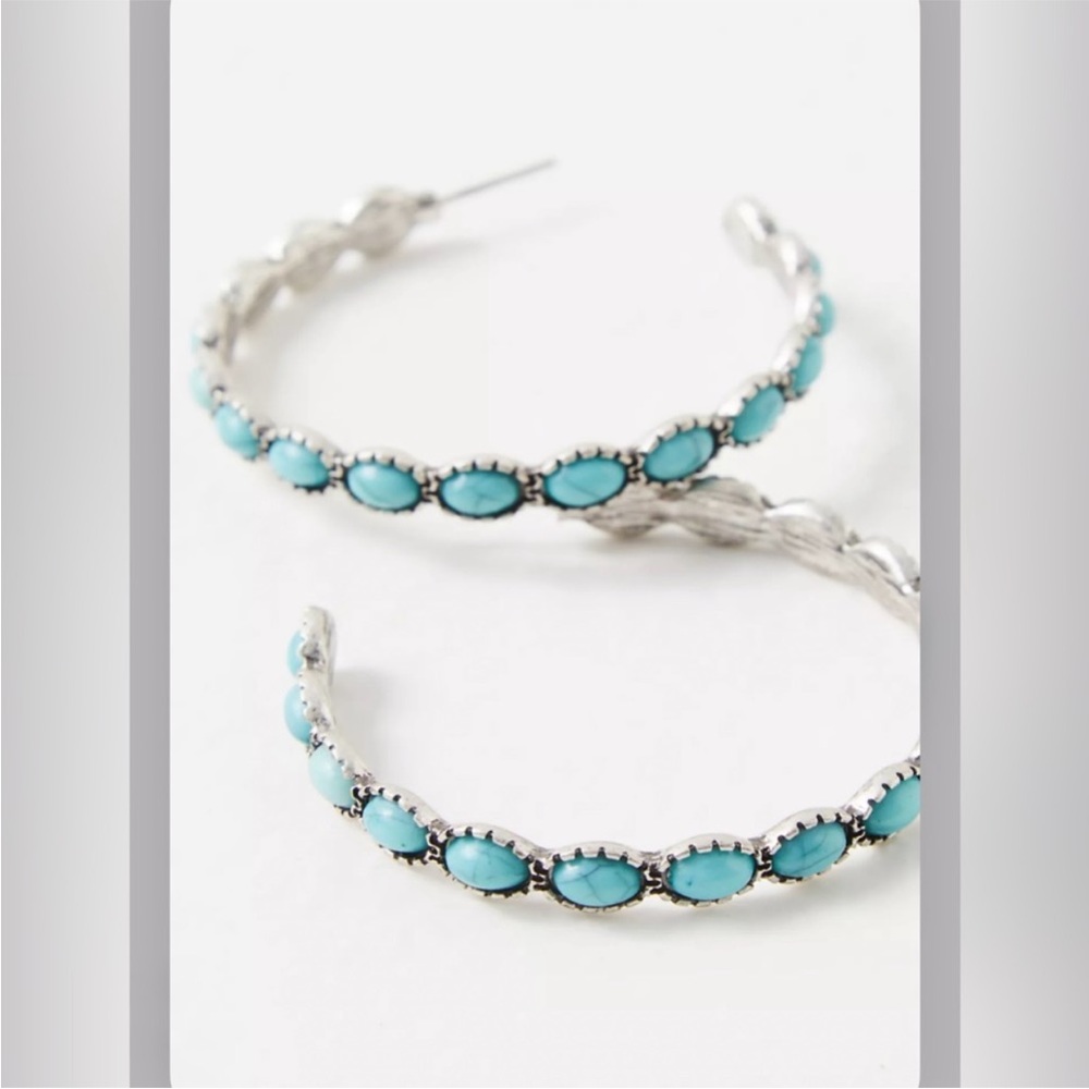 Free people buckaroo hoop earring